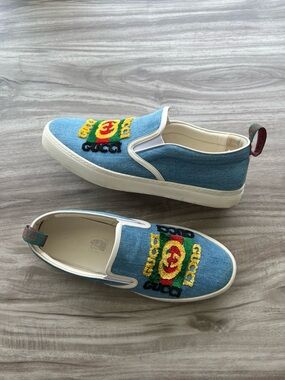 Gucci Slip On Dublin Denim Blue Size 11 US (10 UK) Mens
